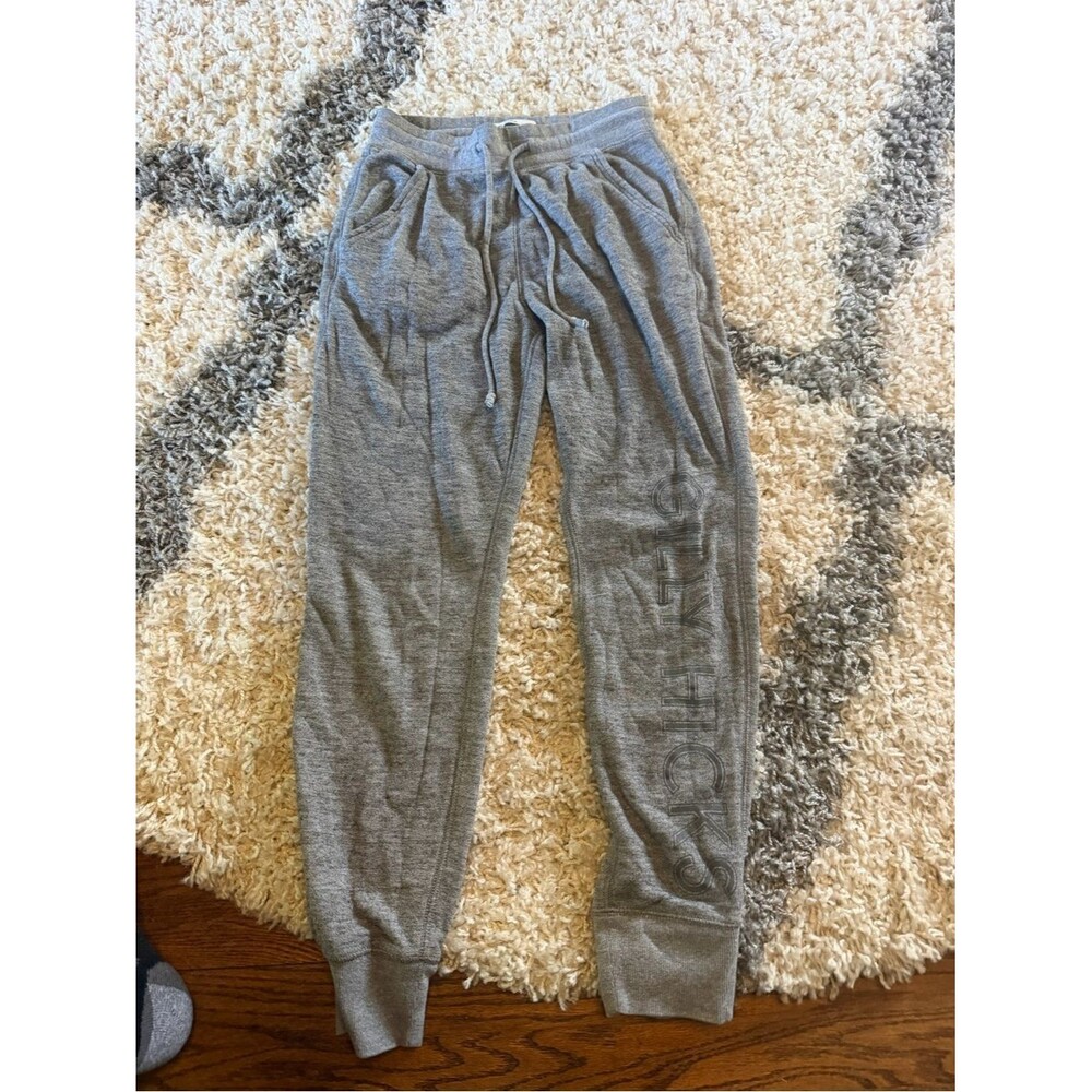 Gilly Hicks Gray Ribbed Drawstring Lounge Pants